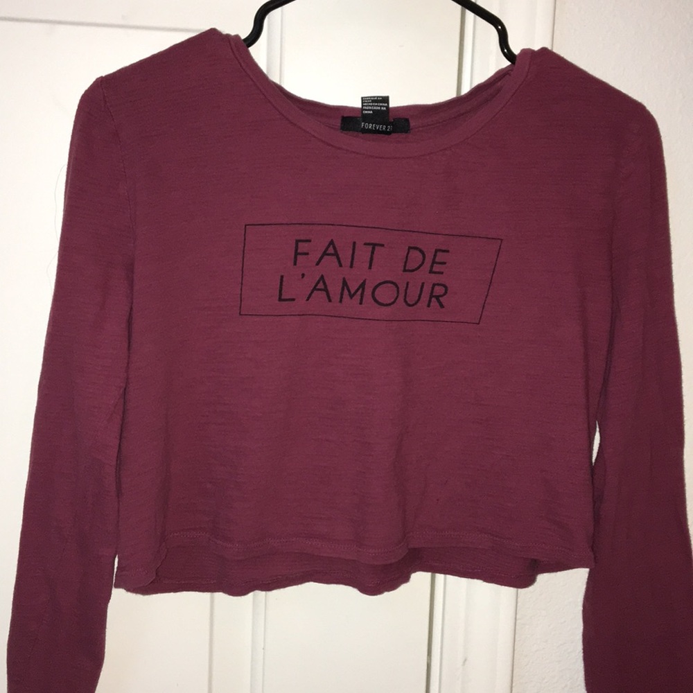 Medium Forever 21 cropped long sleeve